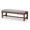 Baxton Studio Ainsley Grey Upholstered Walnut Finished Rubberwood Bench 147-8231 - alternate 8